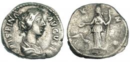 269  -  CRISPINA (esposa de Cómodo). Denario. Roma. R/ Juno a izq. RIC-283. MBC-/BC+.