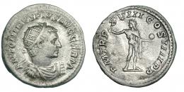272  -  CARACALLA. Antoniniano. Roma (215). R/ Sol; TR P XVIII. RIC 264.c. MBC-. 