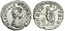273  -  PLAUTILLA. Denario. Roma (202-205). A/ Busto drapeado a der. R/ Venus a izq. VENVS VICTRIX. RIC-368. MBC+.