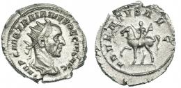 304  -  TRAJANO DECIO. Antoniniano. Roma (249-251). R/ Emperador a caballo a izq.; ADVENTVS AVG. RIC-11b. EBC/EBC-.