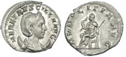 306  -  HERENIA ETRUSCILLA. Antoniniano. Roma. R/ Pudicitia sentada a izq.; PVDICITIA AVG. RIC-58a. EBC-.