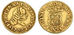 424  -  1/2 escudo. 1755. Sevilla. PJ. VI-429. MBC.