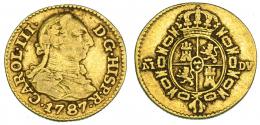 440  -  1/2 escudo. 1787. Madrid. DV. VI-1066. MBC/MBC-.