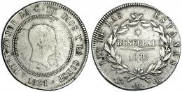 10 reales. 1821. Madrid SR. VI-890. BC+/MBC-.