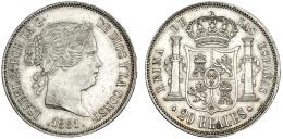 20 reales. 1861. Madrid. VI-517. Pequeñas marcas. EBC-.