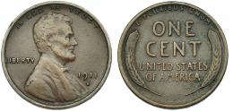 ESTADOS UNIDOS DE AMÉRICA. 1 centavo. 1911-S. KM-132. MBC-. Escasa.