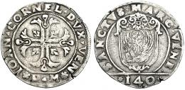 ESTADOS ITALIANOS. VENECIA. Escudo de 140 soldi. Juan Cornel (1709-1722). S/F DM.  MBC-/MBC.