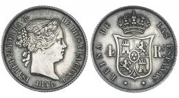 4 reales. 1858. Madrid. VI-397. EBC/EBC-.