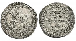 ESTADOS ITALIANOS. NÁPOLES. Roberto d'Anjou. Gigliato (1309-1317). MIR-28. MBC+.