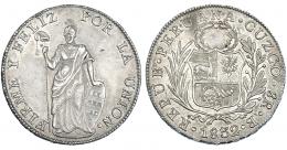 433  -  PERÚ. 8 reales. 1832. Cuzco. B. KM-142.4. Pequeñas marcas. EBC-.
