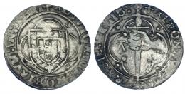 434  -  PORTUGAL. Alfonso V. Espadim (1458-1481). Lisboa. A/ +AVDITORIVM:NOSTRVM:IN:NOMI. R/+ALFONSUS:DEI:GRACIE:REGIS. GO-20.08 (vte. ley.). NGC. Clipped. MBC.