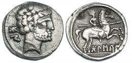BOLSKAN. Denario. R/ Ley. BoLSKaN sobre línea. AR 4,06 g. CNH-6. I-1911. ACIP-1417. Leves erosiones en rev. MBC.