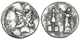 FURIA. Denario. Roma (119 a.C.). CRAW-281.1. FFC-730. Oxidaciones. MBC.