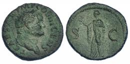 TITO (bajo Vespasiano). R/ Spes a izq.; S-C. RIC-751. Pátina verde rugosa. BC+.