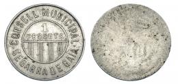 Peseta de cuproníquel. S/F. Segarra de Gaia. VII-268. MBC+.