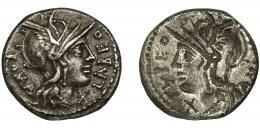 FABIA. Denario incuso. Roma (124 a.C.). FFC-697 similar. MBC.