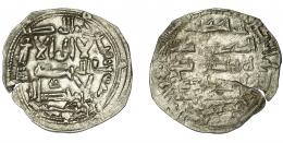 EMIRATO INDEPENDIENTE. Abd al-Rahman II. Dirham. Al-Andalus. 220 H. AR 2,40 g. 26 mm. V-157. Grieta. MBC+/MBC-.