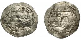 EMIRATO INDEPENDIENTE. Muhammad I. Dirham. Al-Andalus. 241 H. AR 2,64 g. 27 mm. V-241. Ligeramente alabeada. MBC.