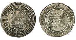 CALIFATO. Abd al-Rahman III. Dirham. Al-Andalus. 331 H. AR 3,28 g. 23 mm. V-397. MBC.