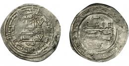 407  -  CALIFATO. Abd al-Rahman III. Dirham. Madinat al-Zahra. 351 H. AR 4,00 g. 25 mm. V-449. BC+.