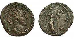 TÉTRICO I. Antoniniano. Colonia? (272-273). R/ Pax a izq. con rama y cetro; PAX AVG. VE 1,93 g. 16,7 mm. RIC-100. MBC/BC-.