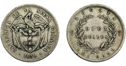399  -  COLOMBIA. 10 reales. 1850. Bogotá. KM-III. MBC.