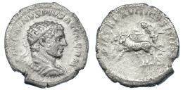 IMPERIO ROMANO. CARACALLA. Antoniniano. Roma (215). R/ Luna conduciendo bueyes a izq.; P M TR P XVIII COS IIII. AR 4,30 g. 23,6 mm. RIC-256 c. BC+/BC-.