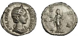 IMPERIO ROMANO. JULIA MAMEA. Denario. Roma (222). R/ Vesta mirando a izq. con palladium y cetro; VESTA. AR 3,34 g. 20,1 mm. RIC-360. MBC+.