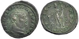 IMPERIO ROMANO. GALERIO MAXIMIANO. Follis Cízico (311). R/ GENIO AVGVSTI, marca delta y 3 puntos. AE 7,46 g. 25,7 mm. RIC-65. MBC.
