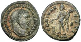 IMPERIO ROMANO. MAXIMINO II. Follis. Cízico (312-313). R/ GENIO AVGVSTI, marca S, exergo SMK. AE 4,30 g. 22,1 mm. RIC-101a. MBC.