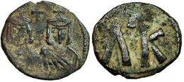 IMPERIO BIZANTINO. LEÓN V. Follis. Clase IV. Serie pesada. Siracusa. DOC-19a. BC+. Escasa.