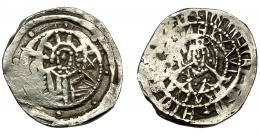 2332  -  IMPERIO BIZANTINO. JUAN VIII PALEÓLOGO. Constantinoplas. 1/2 hiperpyron (1423-1448). A/ Busto de Cristo. R/ Busto del emperador. AR 6,75 g. 23,5 mm. SBG-2564. Amplios vanos. MBC.