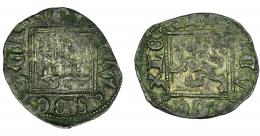 REINO DE CASTILLA Y LEÓN. ENRIQUE II. Novén. León. VE 10,6 g. 18,5 mm. III-498. BMM-680. Raya. MBC-.