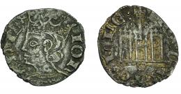 REINO DE CASTILLA Y LEÓN. JUAN I. Cornado. Sevilla. Dos florones y S en rev. VE 1,02 g. 17,5 mm. III-573. BMM-750. MBC.