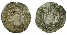 REINO DE CASTILLA Y LEÓN. ENRIQUE IV. 1/2 cuartillo. Sevilla. VE 1,13 g. 21,5 mm. III-780.2. BMM-1054.2. Vanos de acuñación. BC+. 