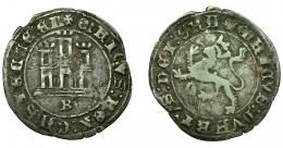 REINO DE CASTILLA Y LEÓN. ENRIQUE IV. Maravedí. Burgos. VE 2,27 g. 26 mm. III-791. BMM-958.2. MBC-/BC+.