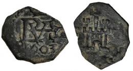 FELIPE III. Maravedí. 1603. Cuenca. AC-no. MBC-. Muy rara.