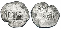 1070  -  CARLOS II. 8 reales. Sevilla. Sin datos visibles. AC-tipo 118. Amplios vanos. BC.