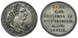 1104  -  CARLOS IV. Medalla de Proclamación. 1789. La Universidad de Sevilla. AR 26,5 mm. Grabador SA. H-97 vte. EBC/EBC-.