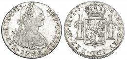1106  -  CARLOS IV. 8 reales. 1796. Lima. IJ. VI-758. MBC/MBC+.