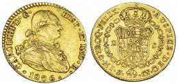 1114  -  CARLOS IV. 2 escudos. 1806. Sevilla. CN. VI-1167. Pequeñas marcas. EBC-.