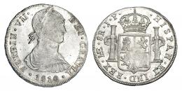1133  -  FERNANDO VII. 8 reales. 1810. Lima. JP. VI-1039. Acuñación floja en rev. R.B.O. EBC. Escasa.