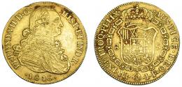 1142  -  FERNANDO VII. 8 escudos. 1816. Nuevo Reino. JF. VI-1505. Golpecitos en canto y anv. MBC.