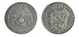 1147  -  ISABEL II. Lote 2 Medallas de Proclamación. 1834. Granada. AR. 19 mm. MBC.