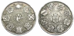1210 - ESTADOS ALEMANES. Obispado de Espira. Medalla 1770. Sede vacante. A/ CAPITVLVM CATHEDRALE SPIRENSE. R/ REGNANS SEDE VACANTE. AR 46 mm. Zepernick-252. Golpecitos en canto. MBC.