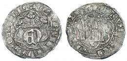 752 - REINOS DE CASTILLA Y LEÓN. ENRIQUE IV. 1/2 real. Cuenca. AR 1,66 g. 21,3 mm. III-697. BMM-923. MBC-. Muy escasa.