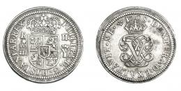 658  -  FELIPE V. 2 reales. 1708-Y. Segovia. Palma der. sobre izq. No coincidente sobre el eje horizontal. VI-756. AC-941. MBC.