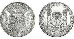 699  -  FELIPE V. 8 reales. 1745. México. MF. VI-1153. Rayas. MBC.