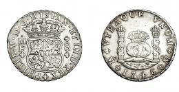 701  -  FELIPE V. 8 reales. 1746. México. MF. VI-1154. MBC+/MBC.