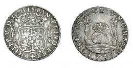 702  -  FELIPE V. 8 reales. 1747. México. MF. VI-1156. MBC.